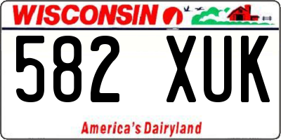 WI license plate 582XUK