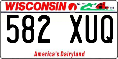 WI license plate 582XUQ