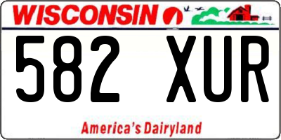 WI license plate 582XUR