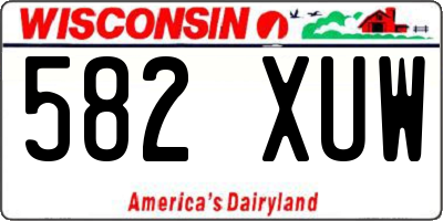 WI license plate 582XUW