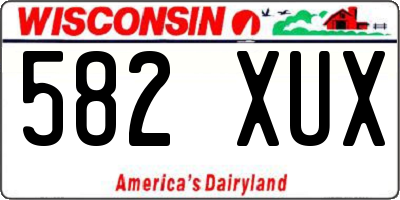WI license plate 582XUX