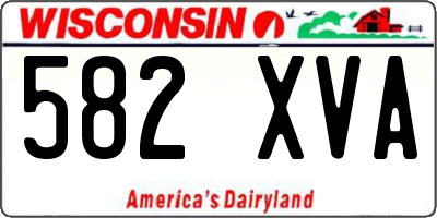 WI license plate 582XVA