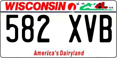 WI license plate 582XVB