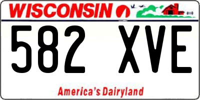 WI license plate 582XVE