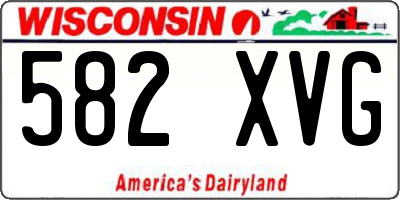 WI license plate 582XVG