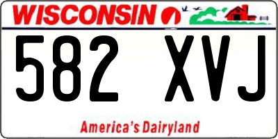 WI license plate 582XVJ