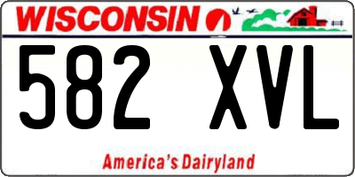 WI license plate 582XVL