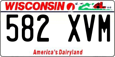 WI license plate 582XVM