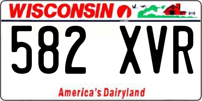 WI license plate 582XVR
