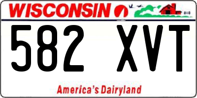 WI license plate 582XVT