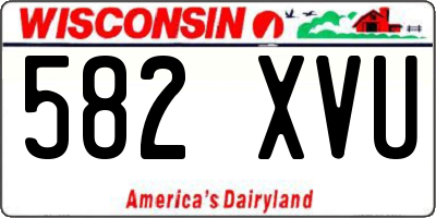 WI license plate 582XVU