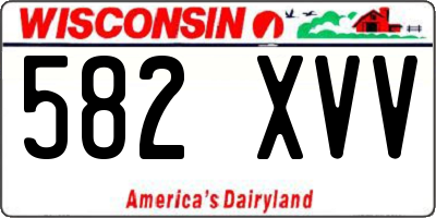 WI license plate 582XVV