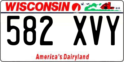 WI license plate 582XVY