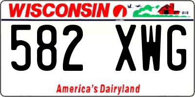 WI license plate 582XWG