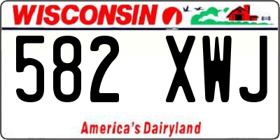 WI license plate 582XWJ