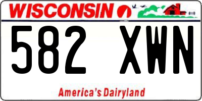 WI license plate 582XWN