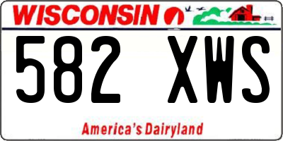 WI license plate 582XWS