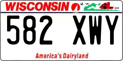WI license plate 582XWY