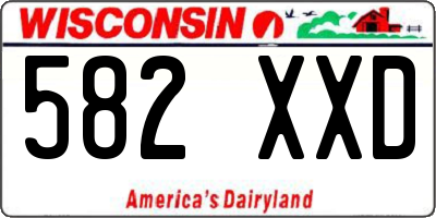 WI license plate 582XXD