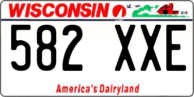WI license plate 582XXE