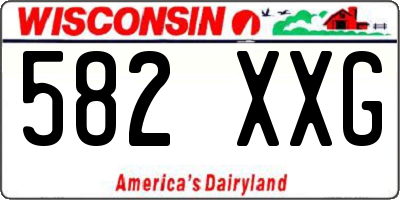 WI license plate 582XXG