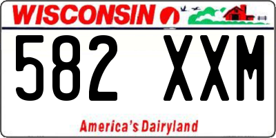 WI license plate 582XXM