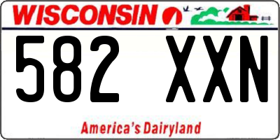 WI license plate 582XXN