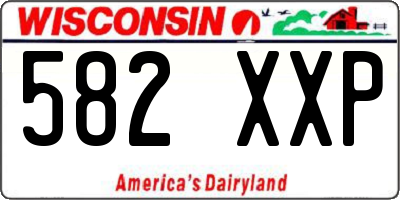 WI license plate 582XXP