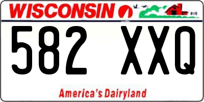 WI license plate 582XXQ