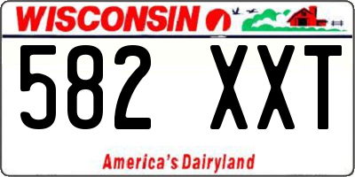 WI license plate 582XXT