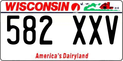 WI license plate 582XXV