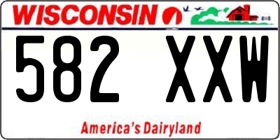 WI license plate 582XXW