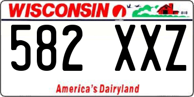 WI license plate 582XXZ
