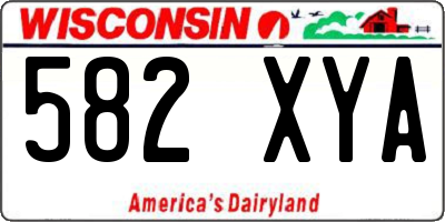 WI license plate 582XYA