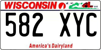 WI license plate 582XYC