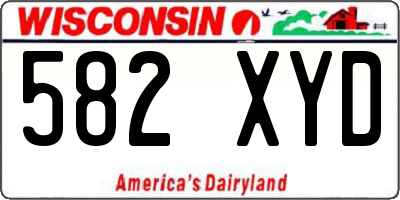 WI license plate 582XYD