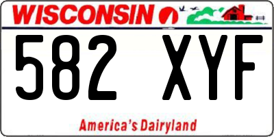WI license plate 582XYF