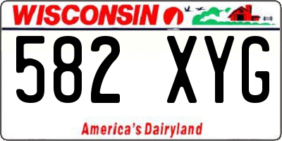WI license plate 582XYG
