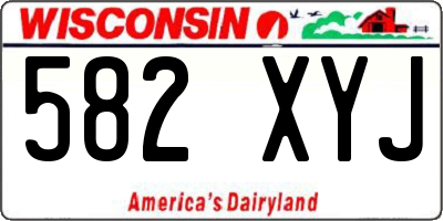 WI license plate 582XYJ