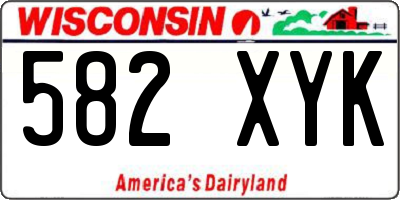 WI license plate 582XYK
