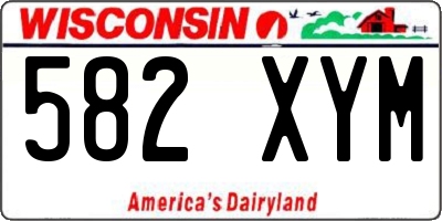 WI license plate 582XYM