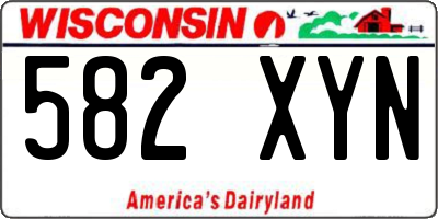 WI license plate 582XYN