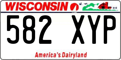 WI license plate 582XYP
