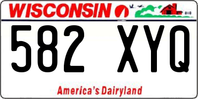 WI license plate 582XYQ