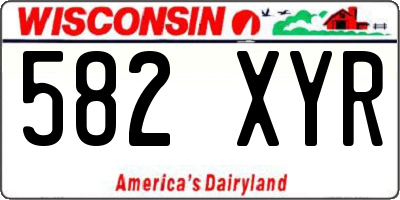 WI license plate 582XYR