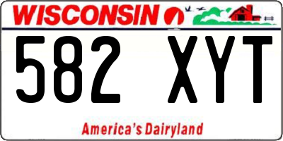 WI license plate 582XYT