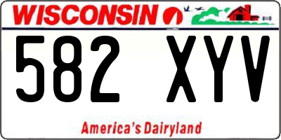 WI license plate 582XYV