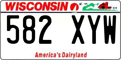 WI license plate 582XYW