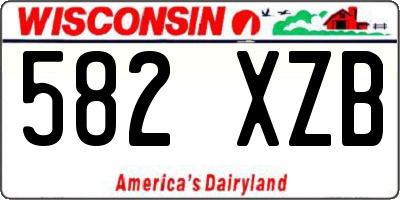 WI license plate 582XZB