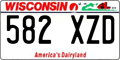 WI license plate 582XZD